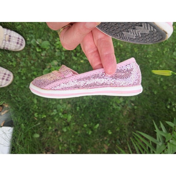 Converse One Star Pink Size 6 Toddler Mary Jane Sequin NWOT - Picture 8 of 9